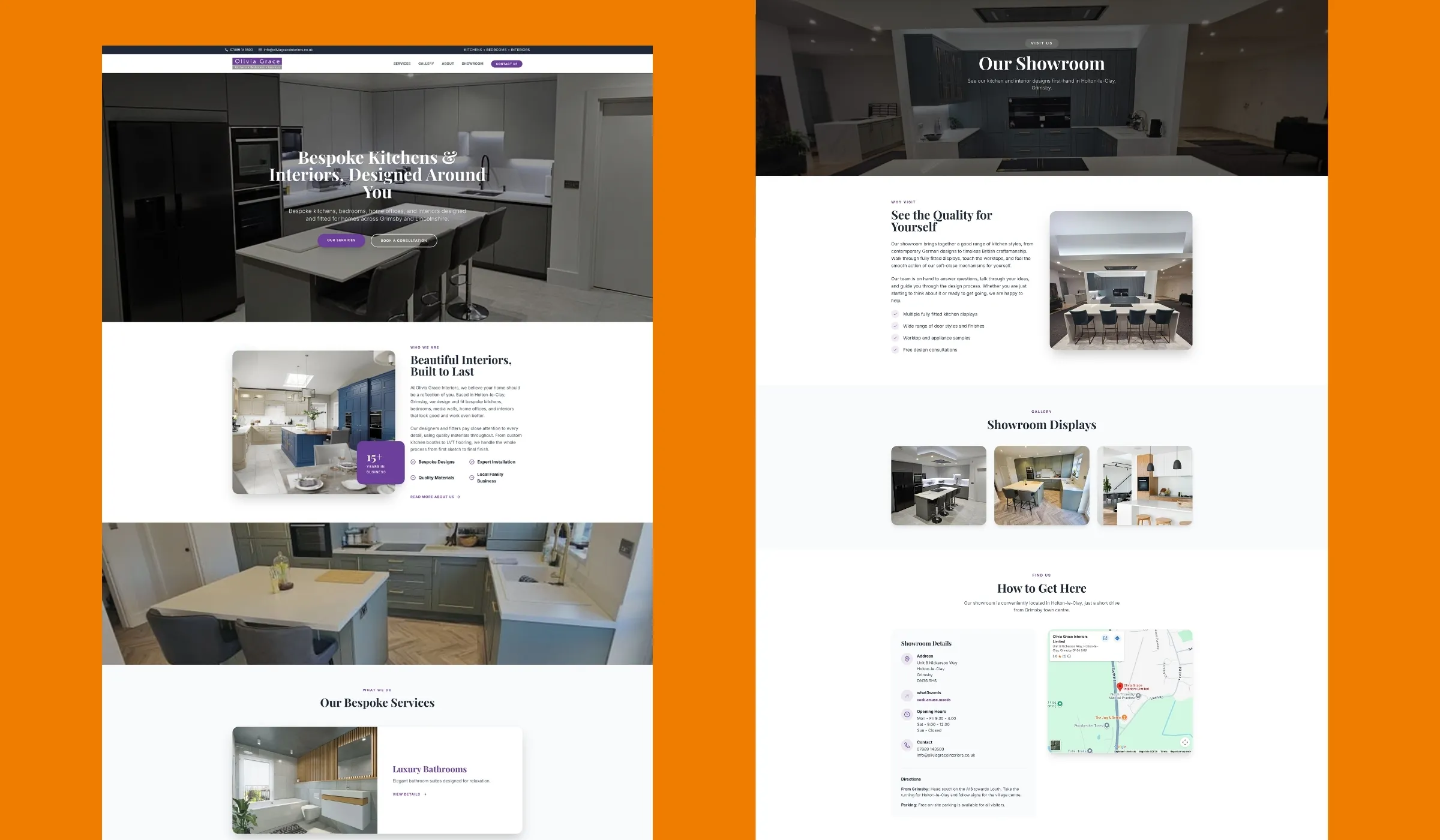 Olivia Grace Interiors website design