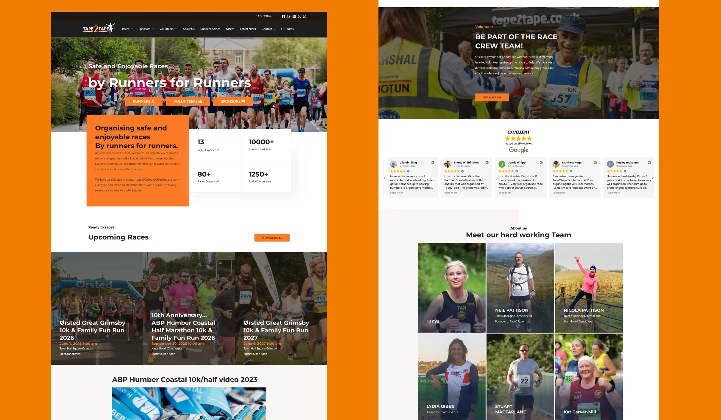 Tape2Tape website design